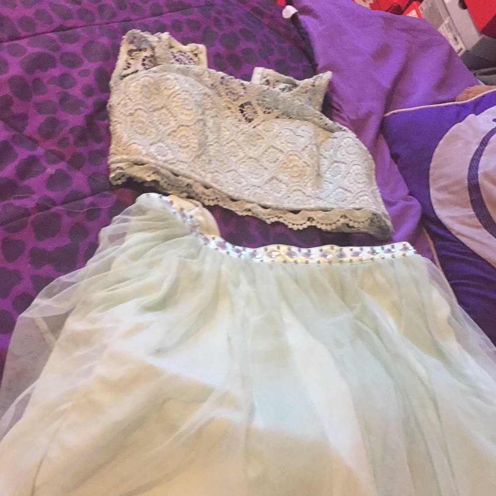 Two piece top and skirt